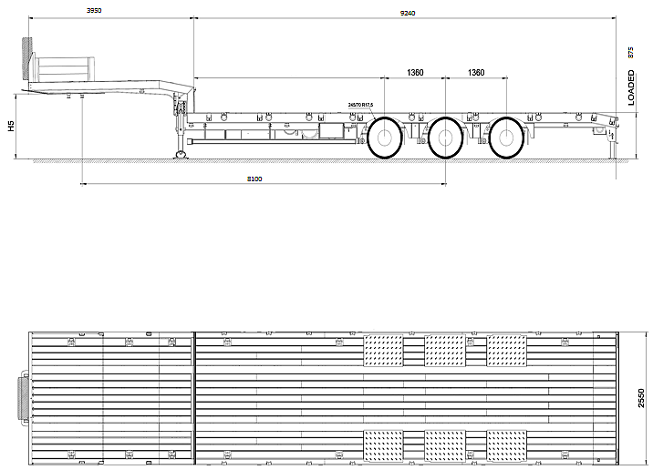 Нераздвижной облегченный низкорамный трал Kässbohrer LB3, 11³