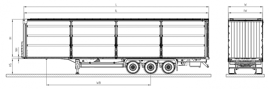 Полуприцеп шторно - бортовой Кессборер XS International K.SCX X / 125 - 12 / 27 RU